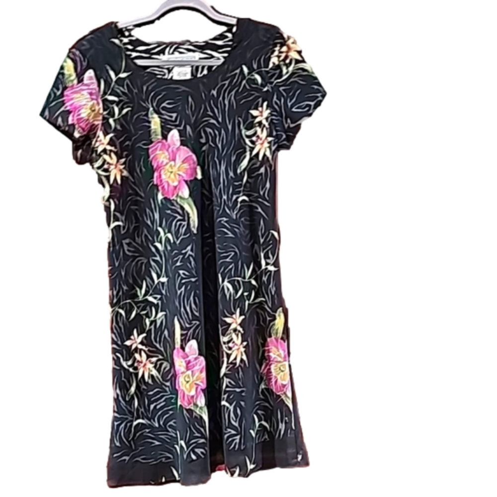 JESSICA HOWARD formal Occasion floral design‎ Dress Black sz 12